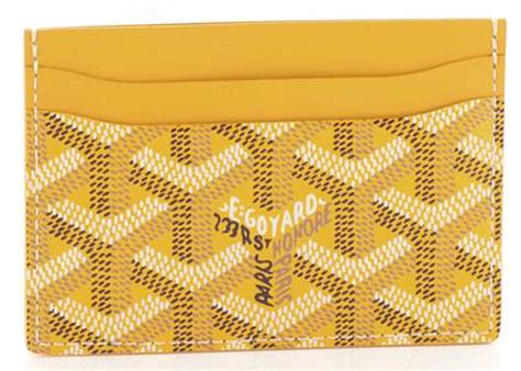 yellow goyard card holder|goyard business card holder.